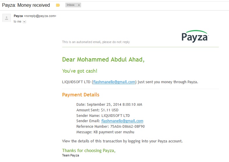 KB Payment Proof