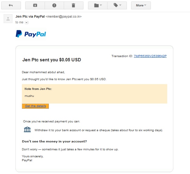 JenPTC Payment Proof