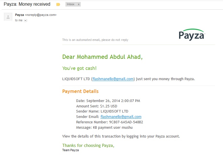 KB Payment Proof