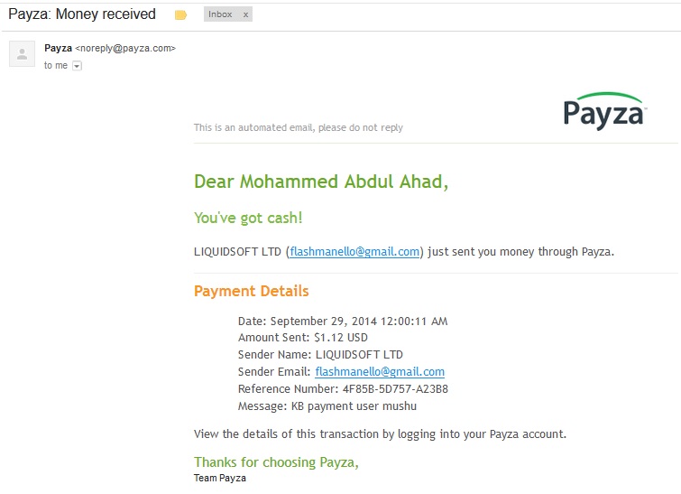 KB Payment Proof
